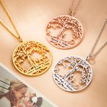Personalized Tree of Life 1-11 Names Family Necklace for Mother's Day Gift