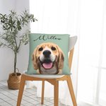 Personalised Pet Throw Pillow Cushion Cover for Couch Sofa Bedroom Gift for Pet Lovers