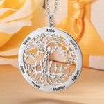 Personalized Tree of Life 1-11 Names Family Necklace for Mother's Day Gift