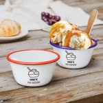 Personalized Enamel Ice Cream Bowls