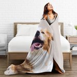 Personalisierte Niedliche Haustier Foto-Decke mit Namen im Ölmalerei-Stil Weiches und Komfortables Geschenk für Tierliebhaber Tierhalter