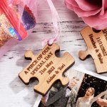 Personalized Wood Wedding Puzzle Favors and Wedding Decor