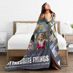Gepersonaliseerde 9 foto's Collage My Favorite Things Fleece Deken met Namen Moederdag Verjaardagscadeau voor familie Vriendin