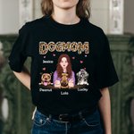 Personalized Dog Mom Cotton T-shirt with Names