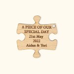 Personalized Wood Wedding Puzzle Favors and Wedding Decor