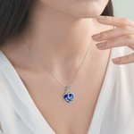 Personalized Mama Baby Bear Necklace with Engraved Names Hearts Pendant Jewelry Adorned with Crystal Birthday Gift for Woman