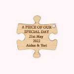 Personalized Wood Wedding Puzzle Favors and Wedding Decor