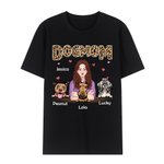 Personalized Dog Mom Cotton T-shirt with Names