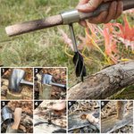 Custom Bushcraft handskruvmejsel med läderfodral