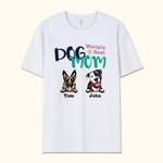 Personalisierte Hund Mama Papa Baumwolle T-shirt Geschenk für Mutter Vater Hundeliebhaber