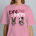 Personalisierte Hund Mama Papa Baumwolle T-shirt Geschenk für Mutter Vater Hundeliebhaber