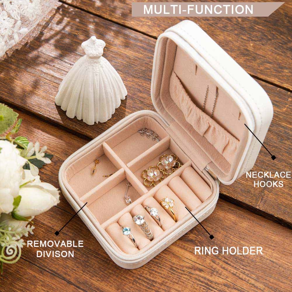 Portagioie Da Viaggio Personalizzato In Pelle PU Con Specchio – Piccolo E Organizzato, Regalo Ideale Per Donna E Ragazza