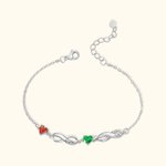 Personalised Birthstone and Name Infinity Bracelet Gift for Mother