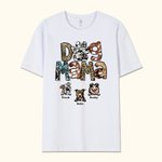 Personalisierte Hundemutter Baumwoll-T-Shirt mit Namen 100 Hunderassen