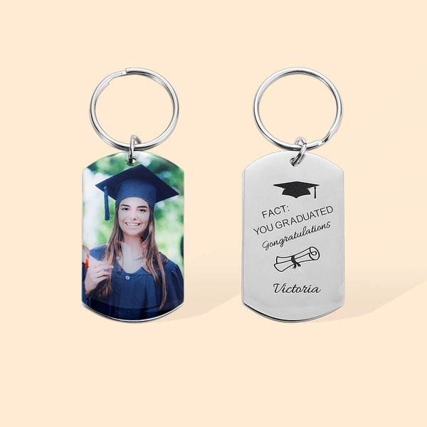 Porte-clés ou colliers de photos de fin d'études personnalisés Accessoires cadeaux pour ami(e) diplômé(e)