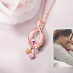 Personalized Family Birthstones Infinity Necklace for Mother's Day Jewelry Gifts