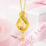 Personalized Family Birthstones Infinity Necklace for Mother's Day Jewelry Gifts