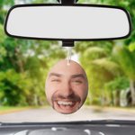 Personalized Your Face Photo on Car Air Freshener 3 Pcs Set Unique Novelty Scented Gift