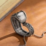 Henkilökohtainen kelluva sydän kukkakuvio lusikka Vintage kaulakoru naisille