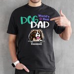 Personalised Dog Mom Dad Cotton T-shirt Gift For Mother Father Dog Lovers