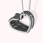 Personalized Floating Heart with Floral Pattern Spoon Vintage Necklace For Women