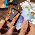 Personalized Wood and Resin Money Clip Gift for Father's Day