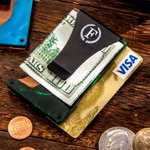 Personalized Wood and Resin Money Clip Gift for Father's Day