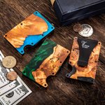 Personalized Wood and Resin Money Clip Gift for Father's Day