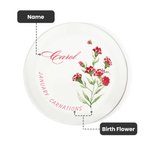 Personalized Birth Flower Floral Ring Jewelry Dish Gift for Her