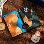 Personalized Wood and Resin Money Clip Gift for Father's Day