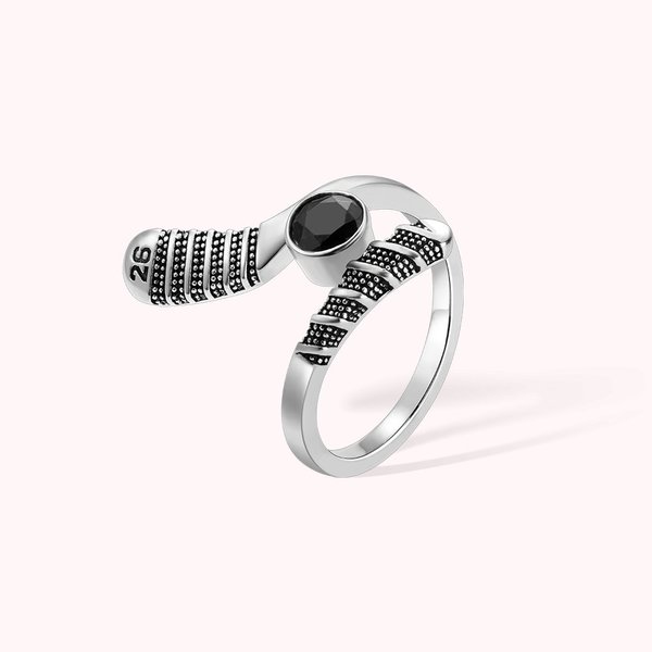 Personalisierte Eishockey Geburtsstein Ring mit Sport-Nummer