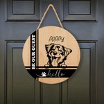 Personalisierte niedlichen Hund willkommen hölzernen Home Decor Zeichen