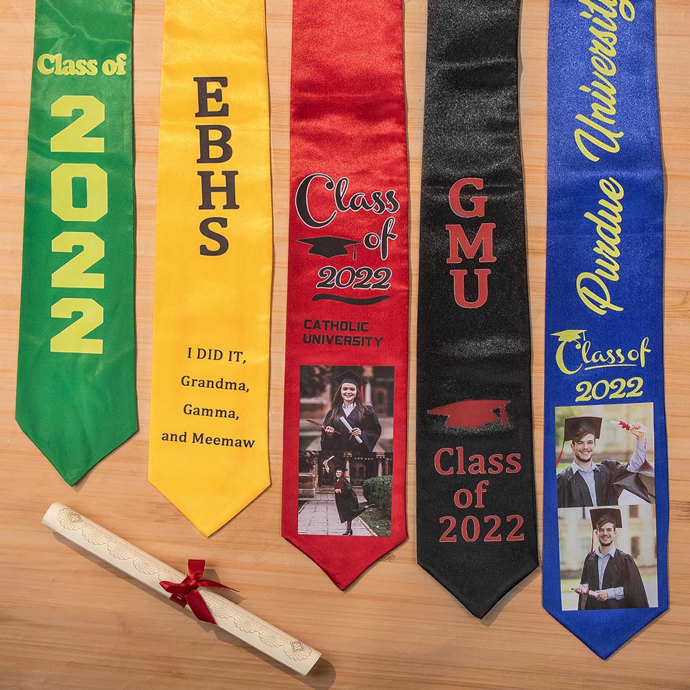 Personalized Unisex Embroidered Graduation Stole Class of 2022 CALLIE