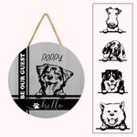 Personalisierte niedlichen Hund willkommen hölzernen Home Decor Zeichen
