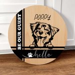 Personalisierte niedlichen Hund willkommen hölzernen Home Decor Zeichen
