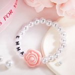 Personligt namnarmband för blomsterflicka Bröllopsgåva