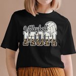 T-Shirt Personnalisé avec Nom et Numéro Cadeau Anniversaire Fête pour Maman Amatrice de Sport avec Ballon