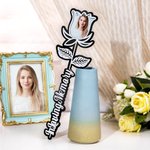 Personalisierte Acryl Rose Zeichen mit Foto Ornament Memorial Geschenk
