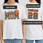 T-Shirt Personnalisé avec Nom et Numéro Cadeau Anniversaire Fête pour Maman Amatrice de Sport avec Ballon