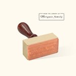 Personalized Library Book Stamp With A Black Ink Pad Gift For Book Lovers