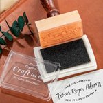 Personalised Library Book Stamp With A Black Ink Pad Gift For Book Lovers