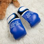 Personalisierte Leder Neugeborenes Baby Boxhandschuhe und Shorts Set mit gestickten Namen Foto Requisiten Geburtstag Sport Geschenk für Baby