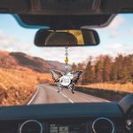 Custom Loved One Silver Butterfly Car Charm