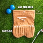 Personalized Funny Flannel Golf Ball Bag Sack with Custom Name Funny Golf Gift for Golf Lovers Men Father Husband