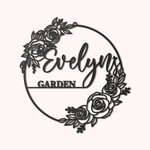 Personalized Flower Art Sign with Name Outdoor Garden