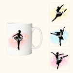 Personalisierte Tanz Ballerina Silhouette Mug Geschenk für Tänzer