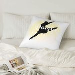 Personalized Dance Ballerina Silhouette Throw Pillow Cushion Cover Gift for Dancer
