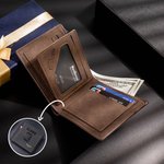 Portefeuille en Cuir pour Homme Porte-Monnais Personnalisé avec Numéro de Sport et Nom