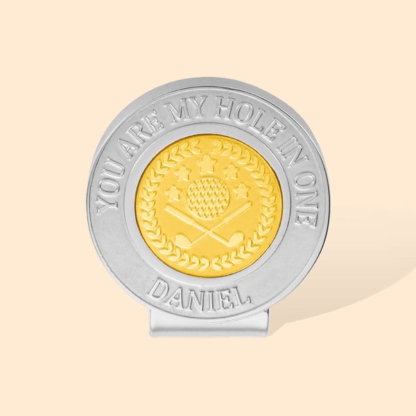 Personalisierte Edelstahl magnetische Golf Ball Marker Hut Clip mit Text Premium-Zubehör Geburtstagsgeschenk für Golfer