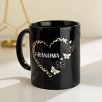 Custom Leopard Heart Butterfly Coffee Tea Mug